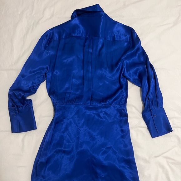 Zara blue silky dress - Picture 2 of 3